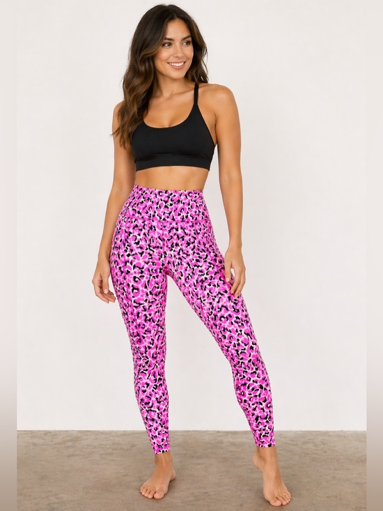 Pants - Lilly Pulitzer Luxletic Weekender High Rise Leggings Pink Leopard Size L #91